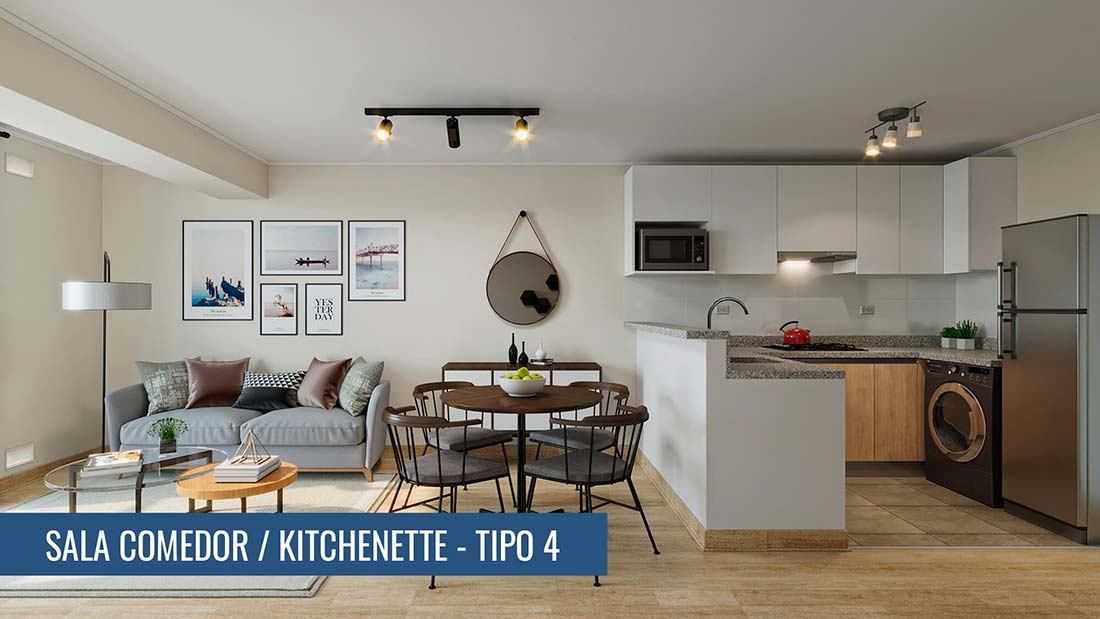 on-apartments-interior-sala-comedor-kitchenette